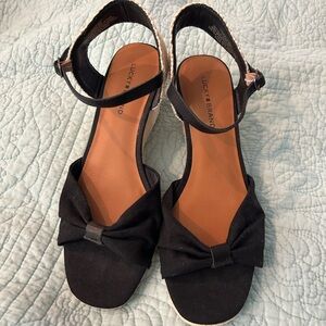 Women’s Lucky Brand espadrille wedge shoes, size 7.5, worn once